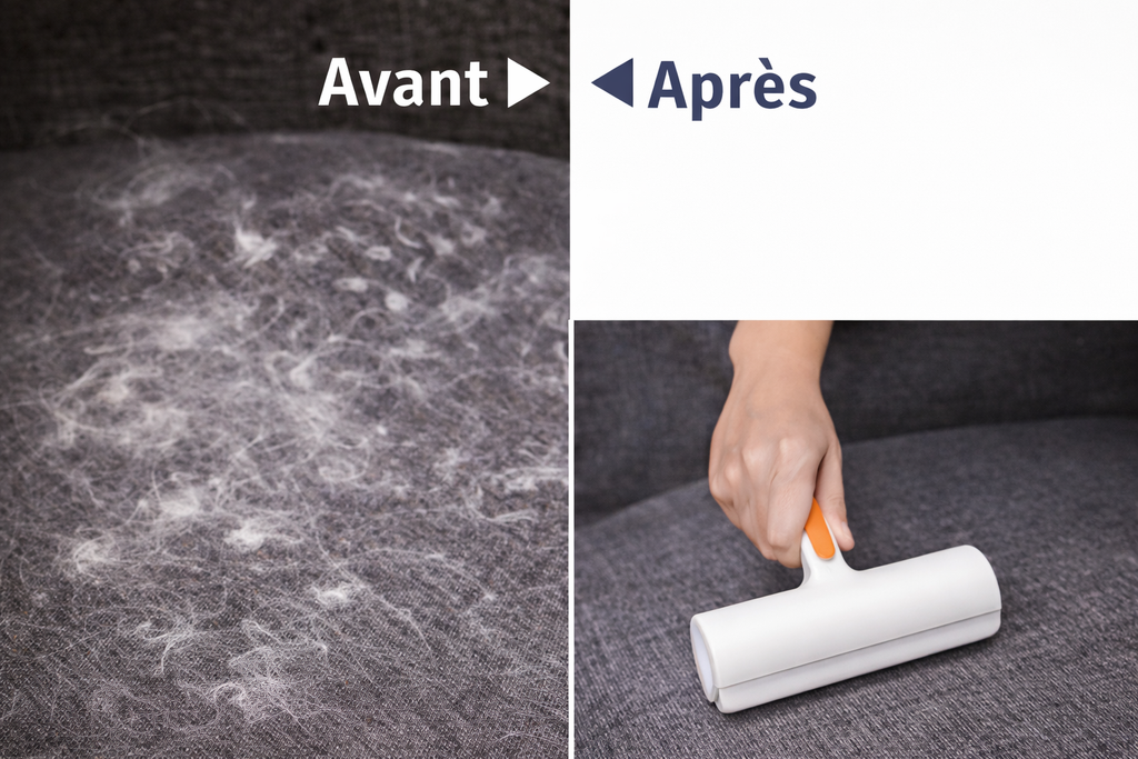 Brosse Magique Anti-Poils – Élimine Instantanément les Poils de Chats & Chiens